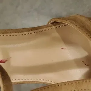 Chaussures à Talon Primadonna - Taille 38 (US 7) - Simili Daim Beige - Fabriqué En Italie - Neuf